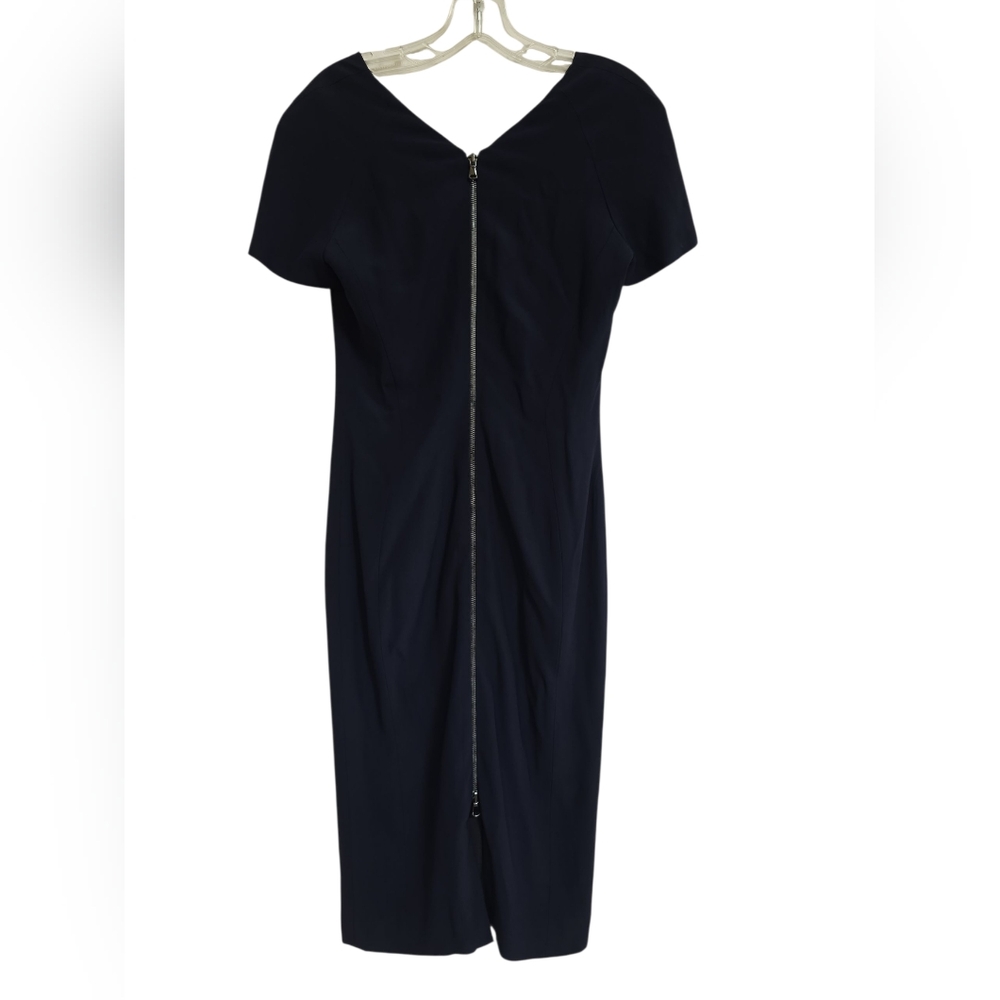 Antonio Berardi V Neck Back Zip made in Italy Midi Dress IT 40 US 6 - Picture 2 of 4